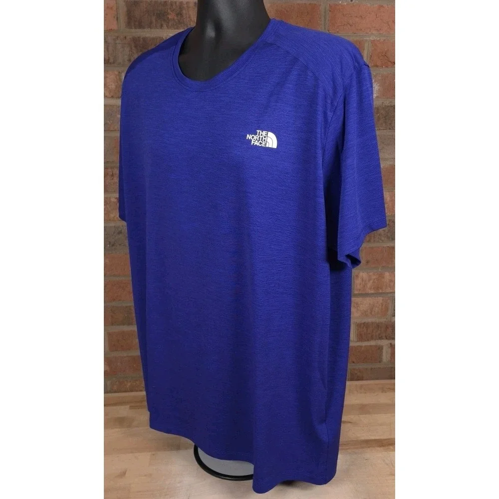 The North Face Mens Short Sleeve Flash Dry TShirt Crew Neck Optic Blue 2XL